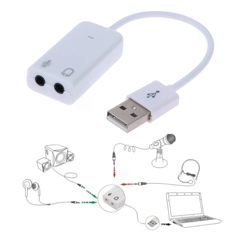 Usb Sound Card External - 2.0 3d 7.1 5HV2 Adapter Usb