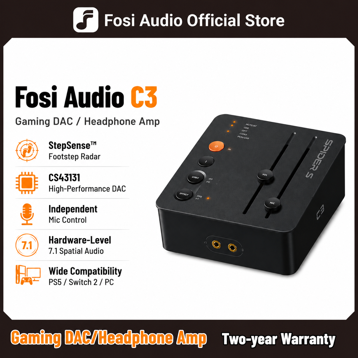 Usb Sound Card External - Fosi Audio C3 External Gaming Sound