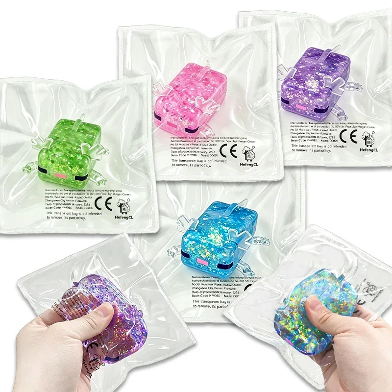 Electronics Latest Gadgets - HefengCL Glitter Square Mini Axolotl Fidget
