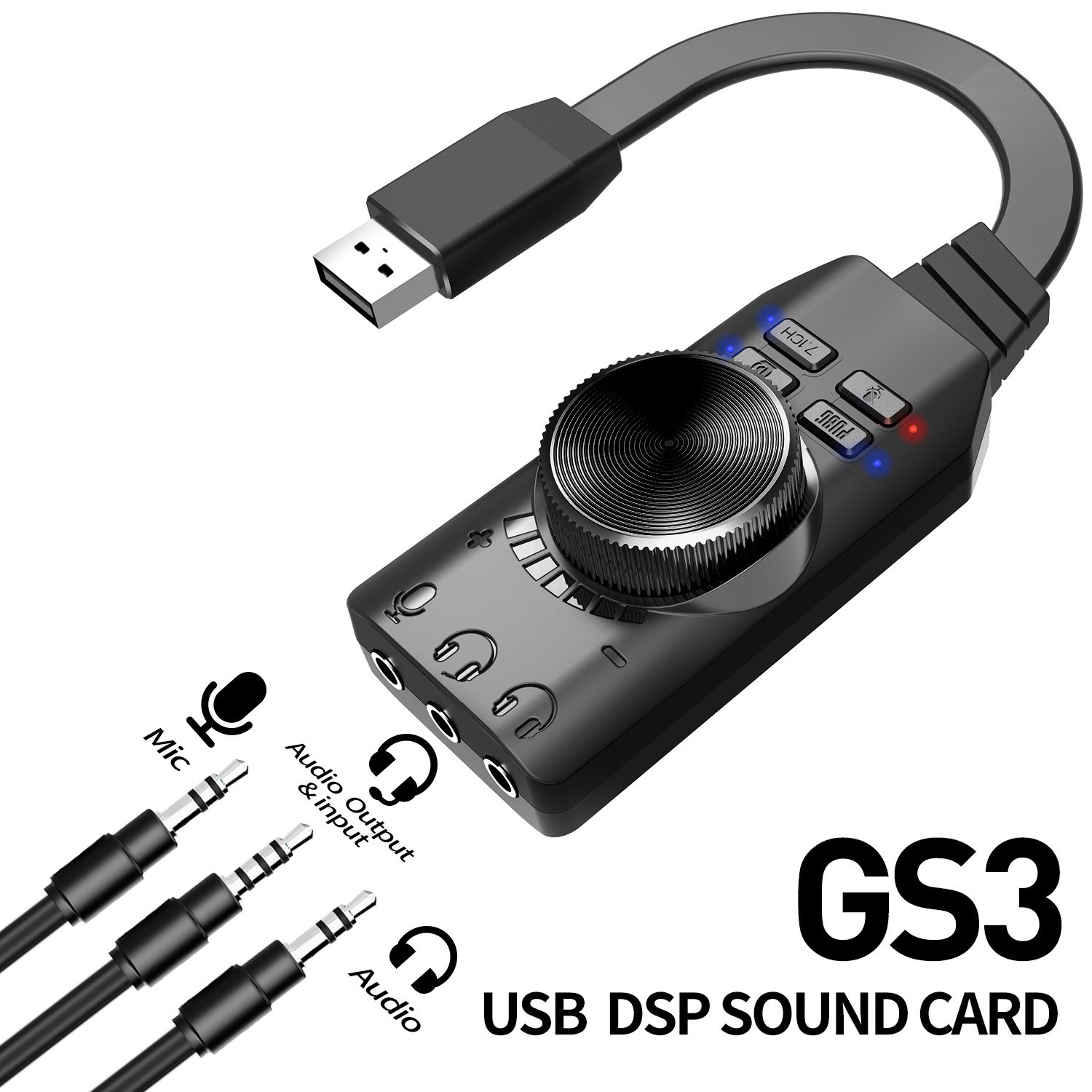 GS3 7.1 Channel Sound Card Con - Usb Sound Card External review and price