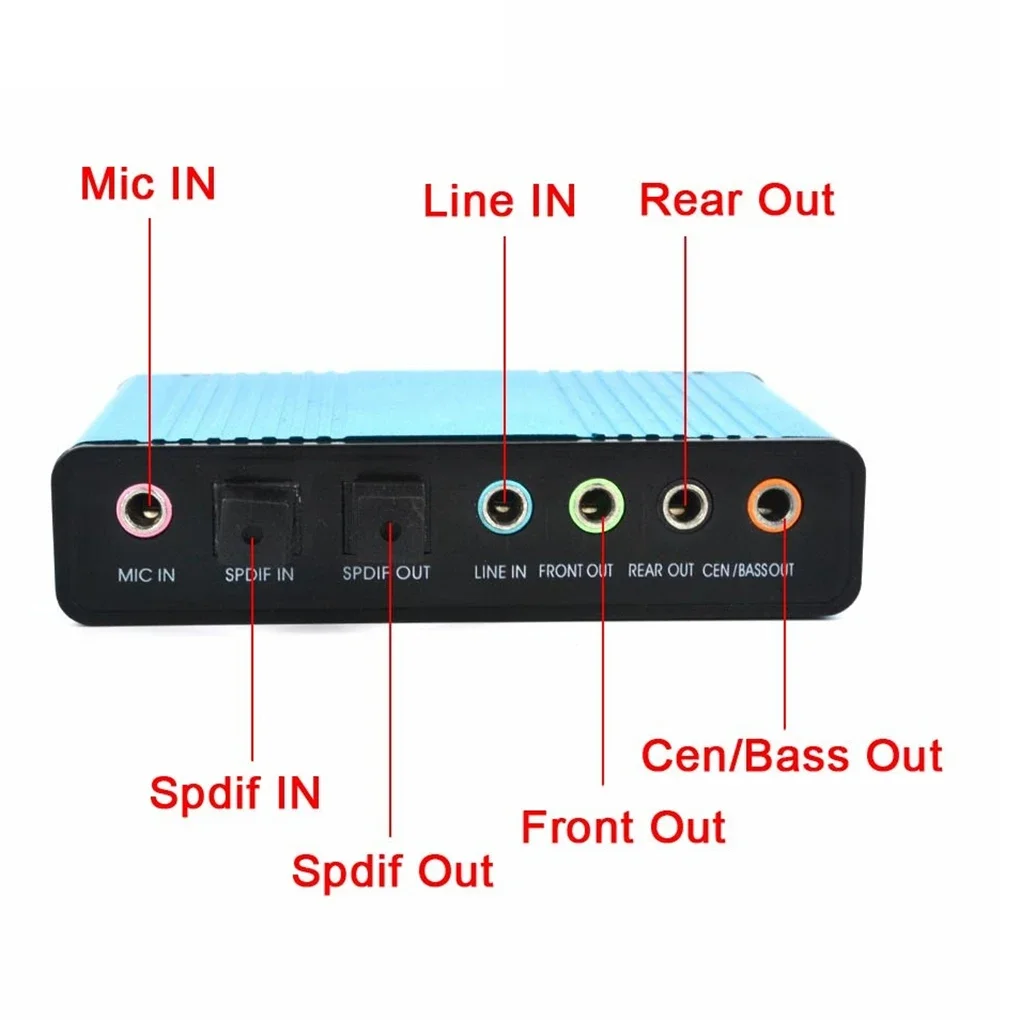 USB 2.0 Sound Card 6 Channel 5 - Usb Sound Card External review and price