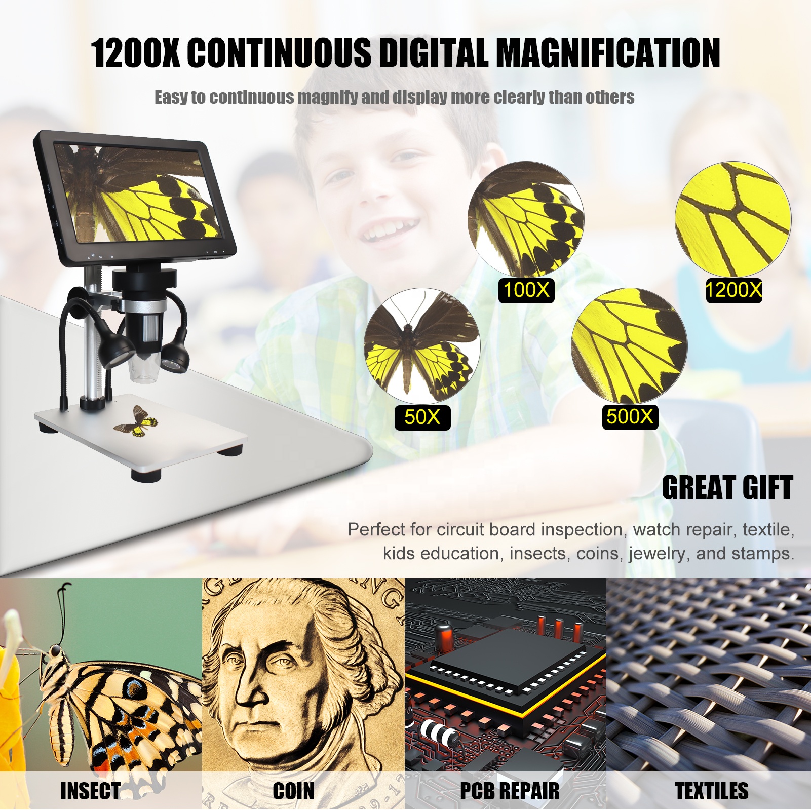 Digital USB Microscope 1600X M - Usb Microscope Digital review and price