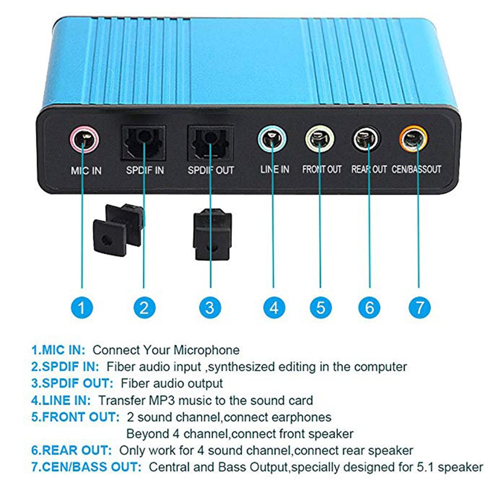 USB Sound Card 6 Channel 5.1 O - Usb Sound Card External review and price