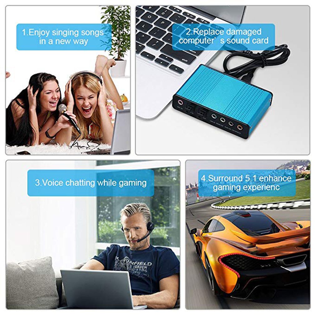 USB Sound Card 6 Channel 5.1 O - Usb Sound Card External review and price